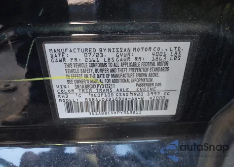 2023 Nissan Sentra Sv Xtronic Cvt z USA, uszkodzony, nr VIN 3N1AB8CVXPY313211